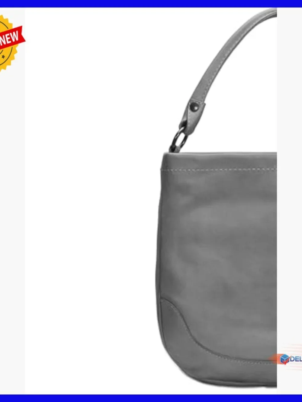 Genuine Leather Hobo Bag with Adjustable Strap & Multiple Pockets